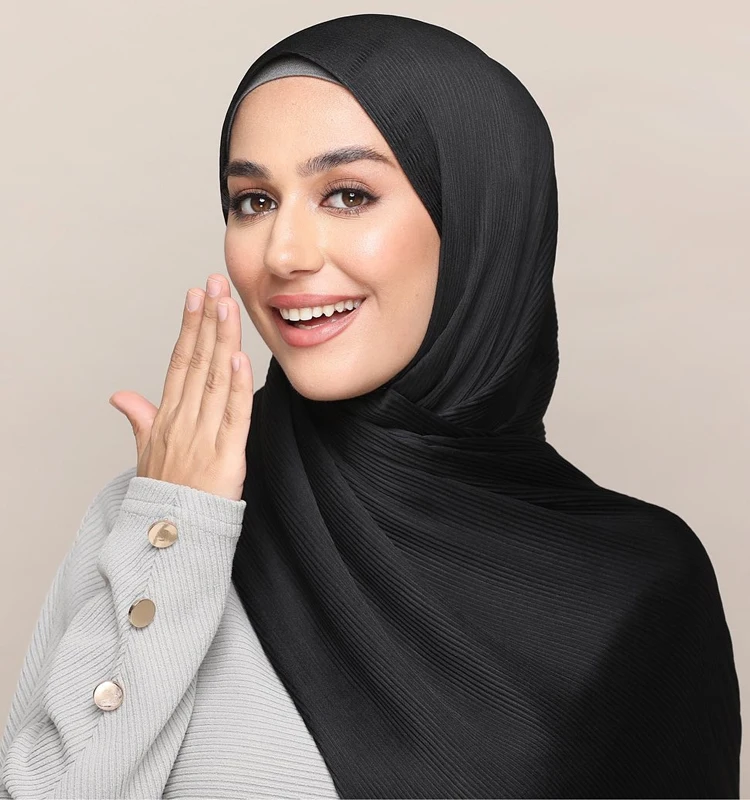 

Hijabs Medina Silk Solider Color Shawls Headband Hijabs Scarves/Scarf Pleated Crinkled Satin Wrap 46 COLOR For Choose