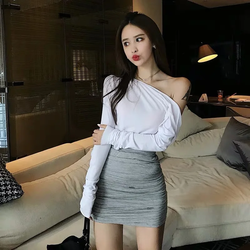 XIBANI серая облегающая юбка женская сексуальная короткая с завышенной талией