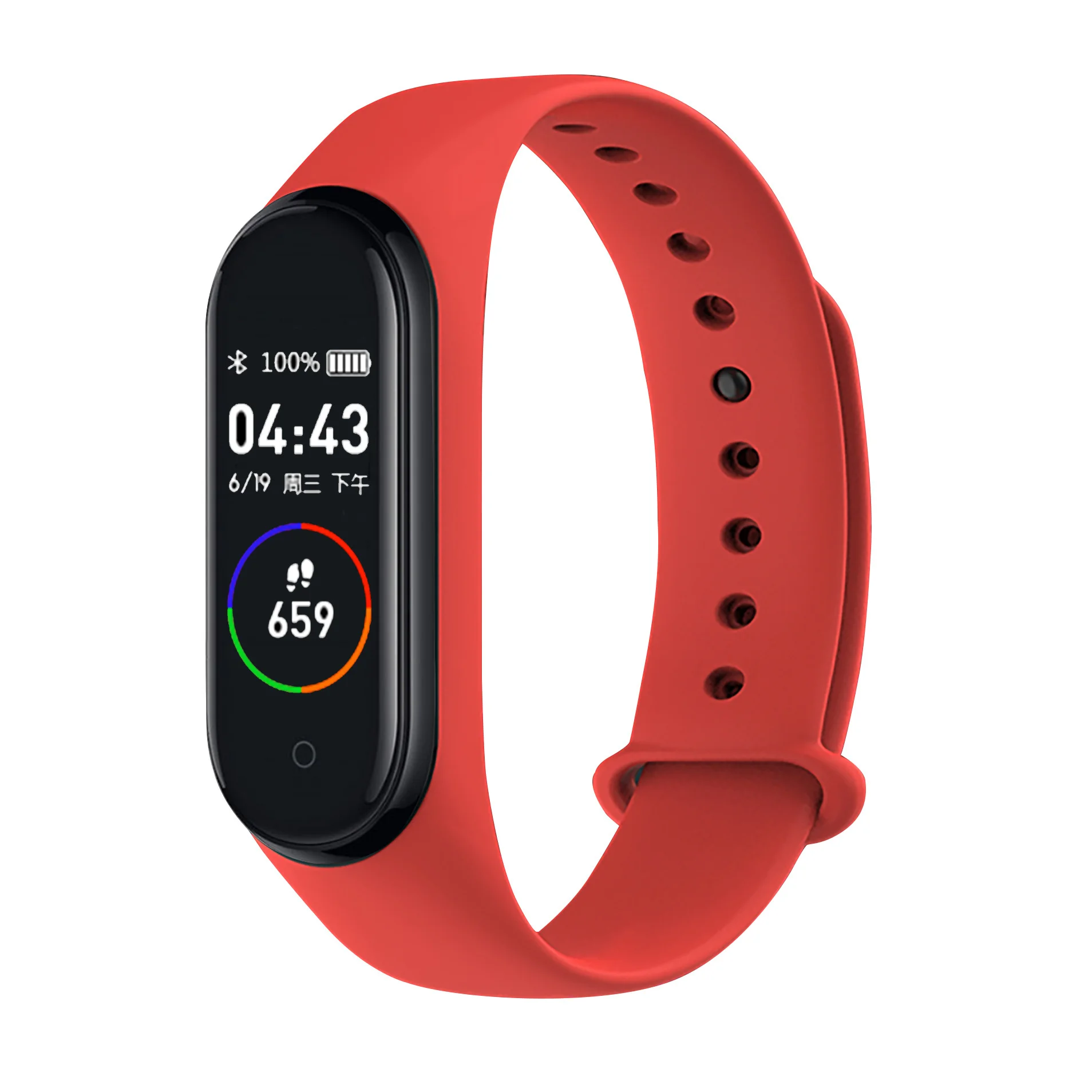

M4 intelligent wristband exercise meter blood pressure and heart rate information push seat charging line charging