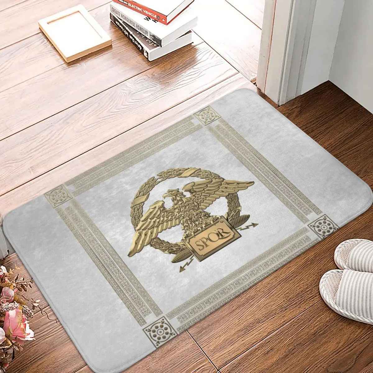 

Roman Imperial Eagle Doormat Carpet Mat Rug Polyester PVC Non-Slip Floor Decor Bath Bathroom Kitchen Living Room 40x60