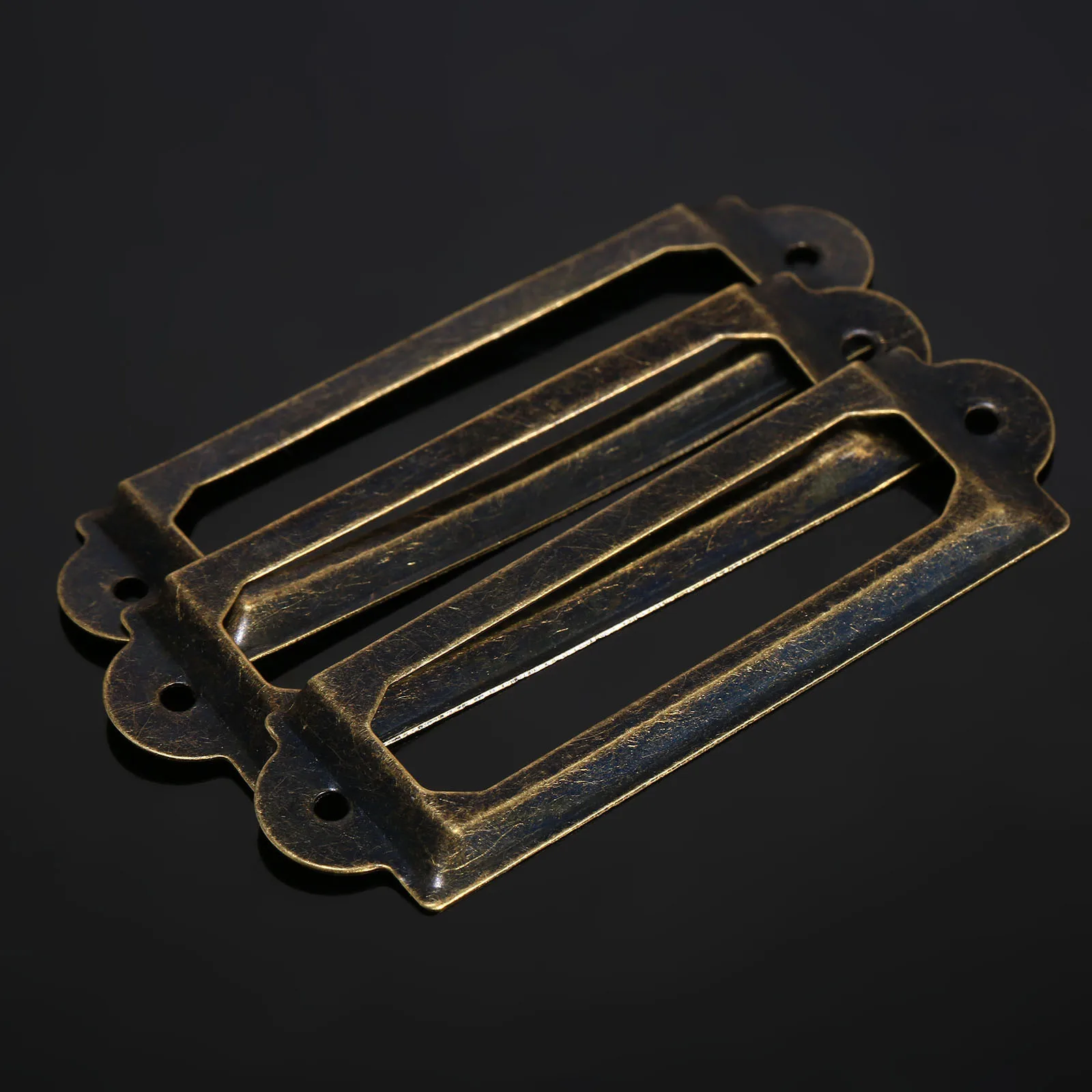 

12 шт. железная фоторамка, металлическая бирка, держатель для визиток, карточек, шкатулка для ювелирных изделий, античная латунь и 24 шт. серебра 62x8 мм/43x10 мм