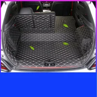 Car trunk mats for Hyundai Encino Kona luxury wearable Leather Car Trunk Mat cargo liner 2018 2019 2020 luggage boot rug carpet
