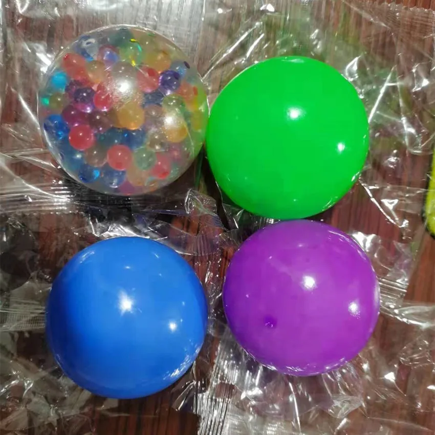 Флуоресцентные клейкие настенные шарики 4 шт. новинка игрушка для снятия стресса