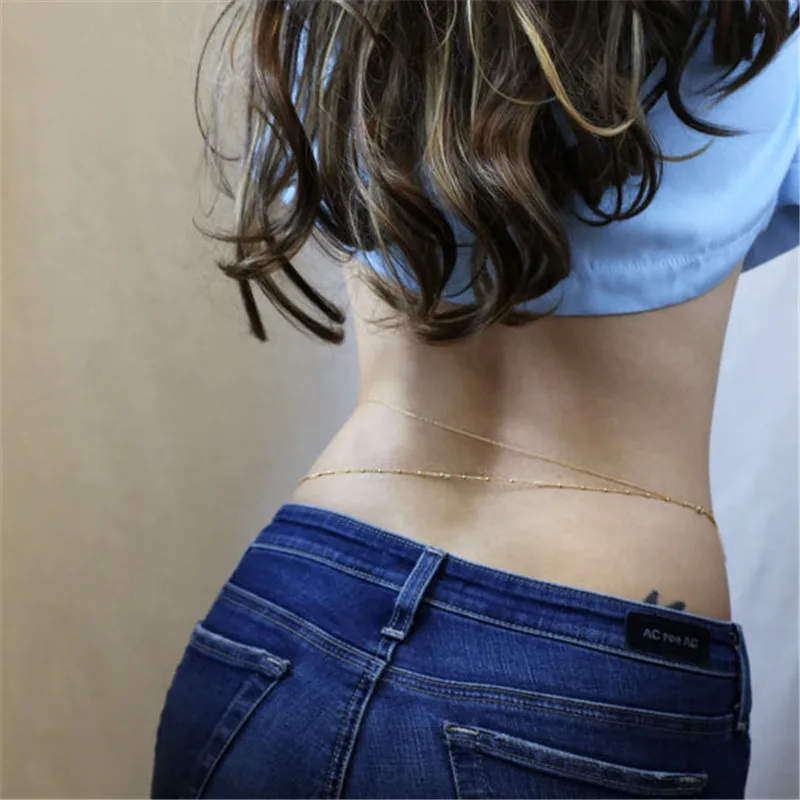 Цепочка на талию Женская пикантная модная летняя пляжная бижутерия с золотым