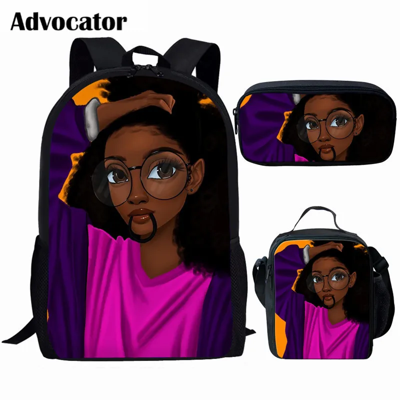 3 шт./компл. фиолетовый милый рюкзак с принтом в африканском стиле для девочек, повседневный женский рюкзак Jojo Siwa