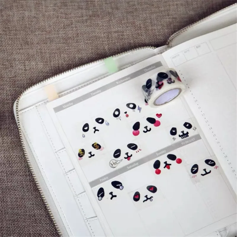 Happy Pandas Bubbles Bullet Journal маскирующая лента клейкая DIY Скрапбукинг наклейка этикетка
