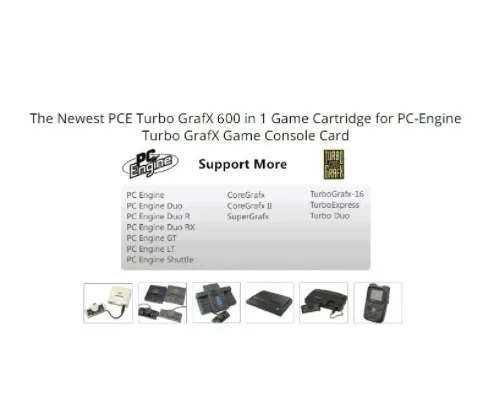 For PCE engine console game card TURBO 600 IN 1 supports everdrive GrafX and GT handhelds images - 6