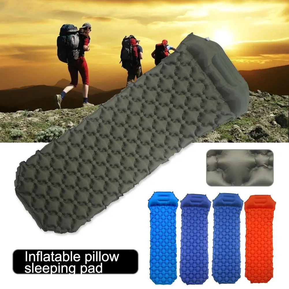

Ultralight Mat Portable Outdoor Camping Inflatable Cushion Moistureproof Inflatable Cushion Sleeping Pad Mat