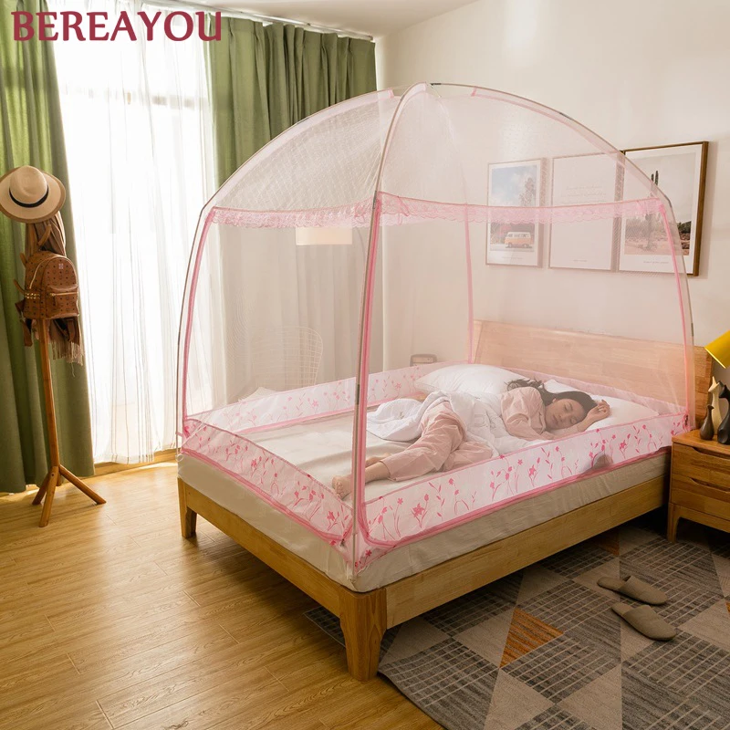 Новая москитная сетка кровать Юрта навес для детской спальни трехдверная