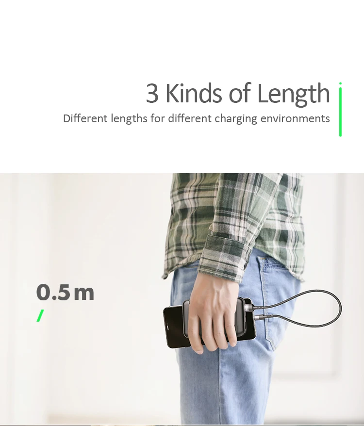 USAMS для usb lightning Кабель короткий 0,5 м 1 м 2 м Быстрая зарядка данных зарядное устройство для мобильного телефона для iPhone xs max xr 8 7 6s plus ipad светодиодный