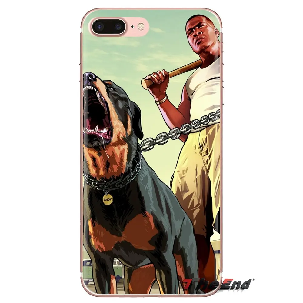 Soft Transparent Shell Covers For Xiaomi Redmi 4A S2 Note 3 3S 4 4X 5 Plus 6 7 6A Pro Pocophone F1 GTA V Franklin and Chop |