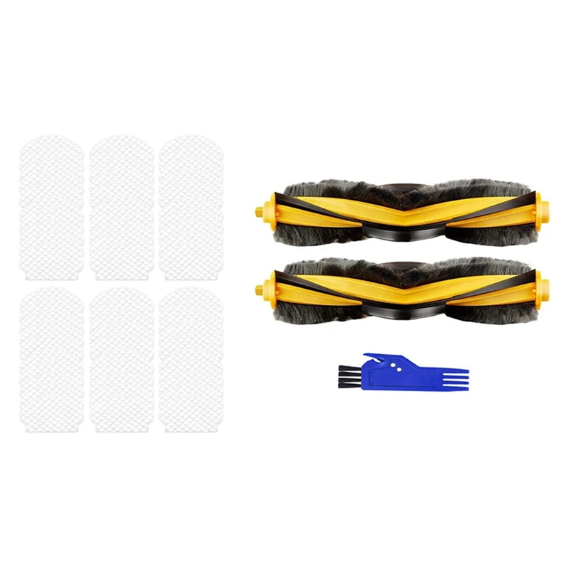 

60Pcs Disposable Mop Cloth Rags With 2 Pcsk Replacement Vacuum Cleaner Roller Brush,For Ecovacs Deebot Ozmo 950 920