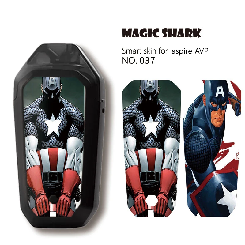  2019 Fashion USA Flag Skull PVC Sticker Case Cover Film for Aspire AVP AIO Pod Vape | Мобильные телефоны и аксессуары