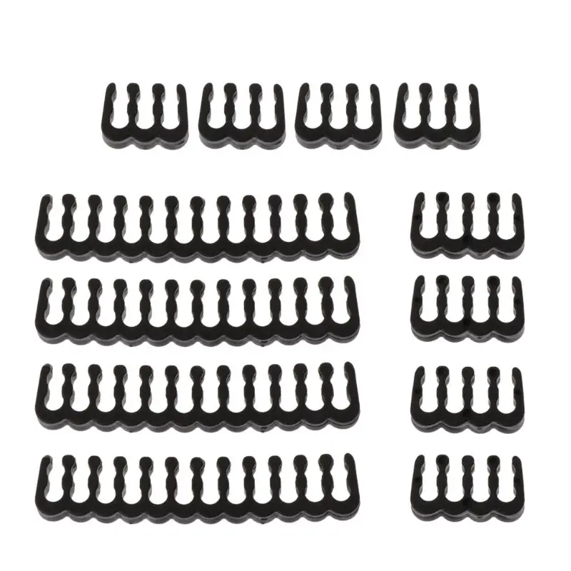 12Pcs PP Cable Comb /Clamp /Clip /Dresser For 2.5-3.0 mm Cables Black 6/8/24 Pin | Компьютеры и офис