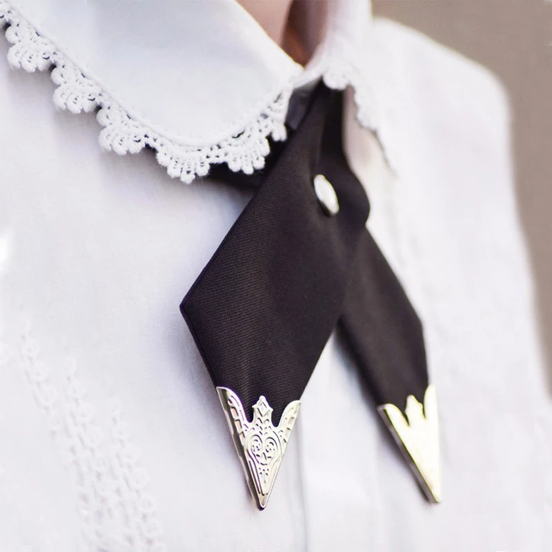 

Hot Sold Cross Bow Ties for Men Women Solid Color Business Casual Cross Tie Formal Dress Men Wedding Metal Collar Cross Bowtie