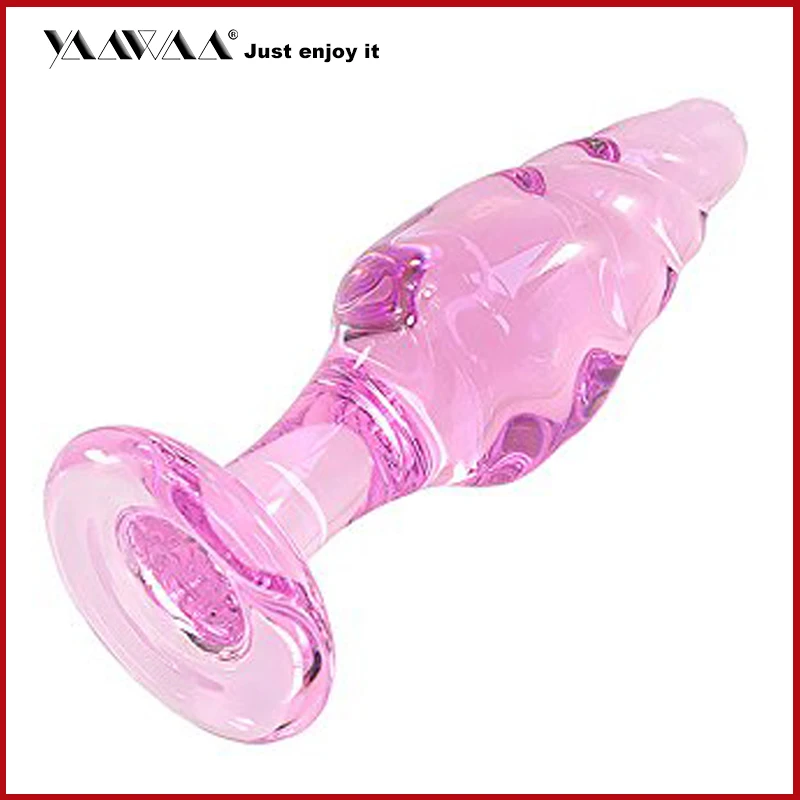 Стеклянный фаллоимитатор для пениса с имитацией пирекса Хрустальные анальные