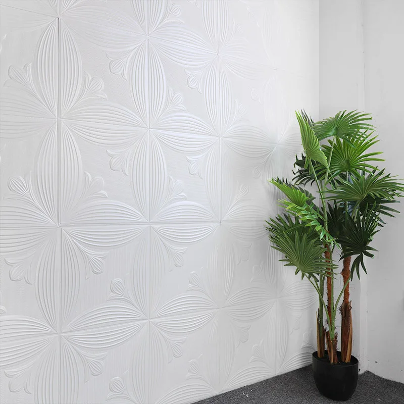 10pcs 3D Wall Sticker Foam Plastic Wall paper Thicken 5MM Self-Adhesive Waterproof Wallpaper for Living Room TV Wall Home Decor