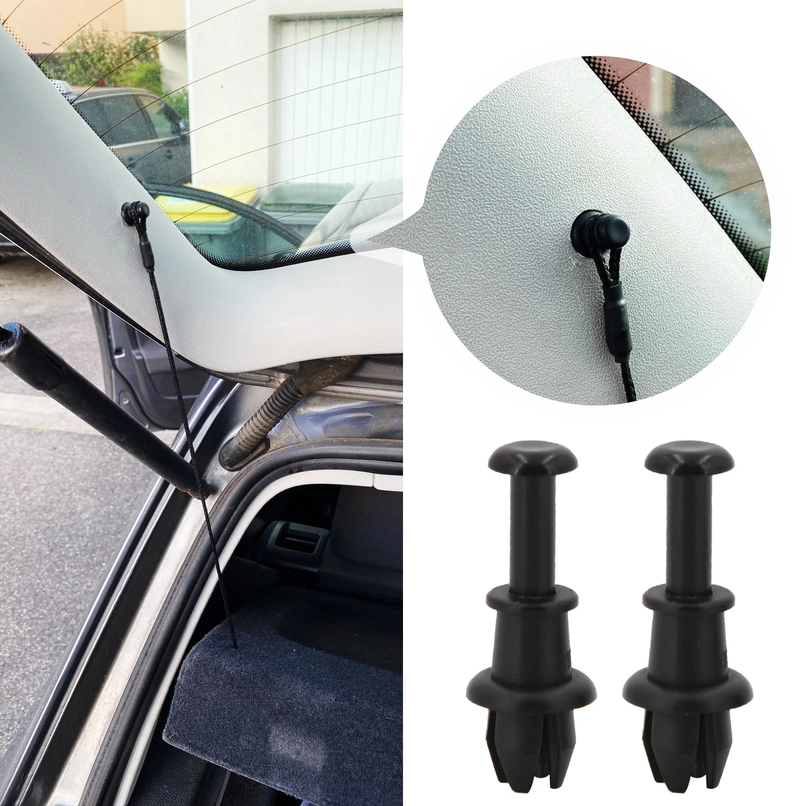 2X Parcel Shelf String Clips for VW GOLF MK5 MK6 5 6 GTI Tigaun 5N MK1 Polo 6R 6C 2G UP T-CROSS Holder Pivot Hanger 1M6867574A |