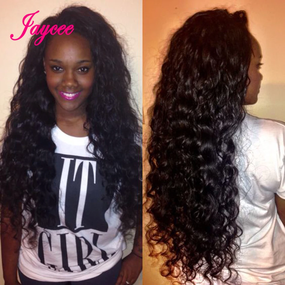 

Remy Haar, пучки, глубокая волна, с фронтальной 13x4 кружевной фронтальный пучок, Tissage Cheveux Humain Avec, кружевной фронтал