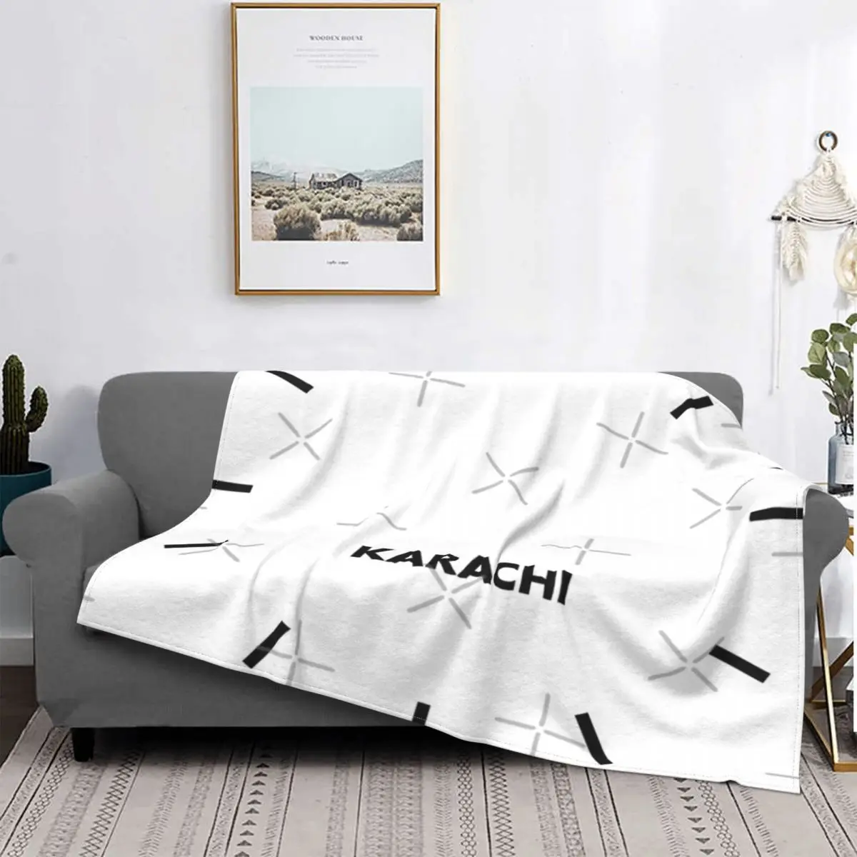 

Настенное одеяло Karachi с часовым поясом, покрывало для кровати, клетчатое покрывало, покрывало 90, кавайное одеяло, утяжеленное одеяло