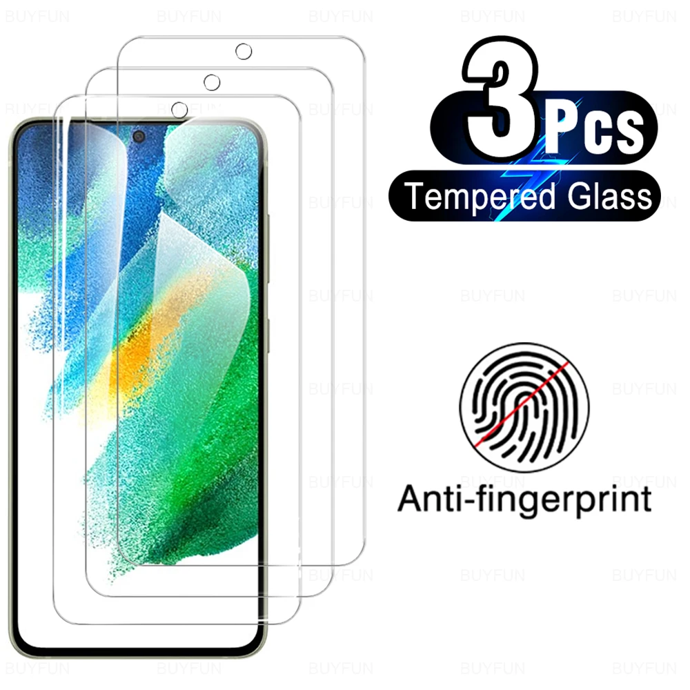 

3PCS Tempered Glass Screen Protector for samsung galaxy s21 fe s20 fe a72 a52 a42 a32 5G 4G On cover Explosion proof glass Film