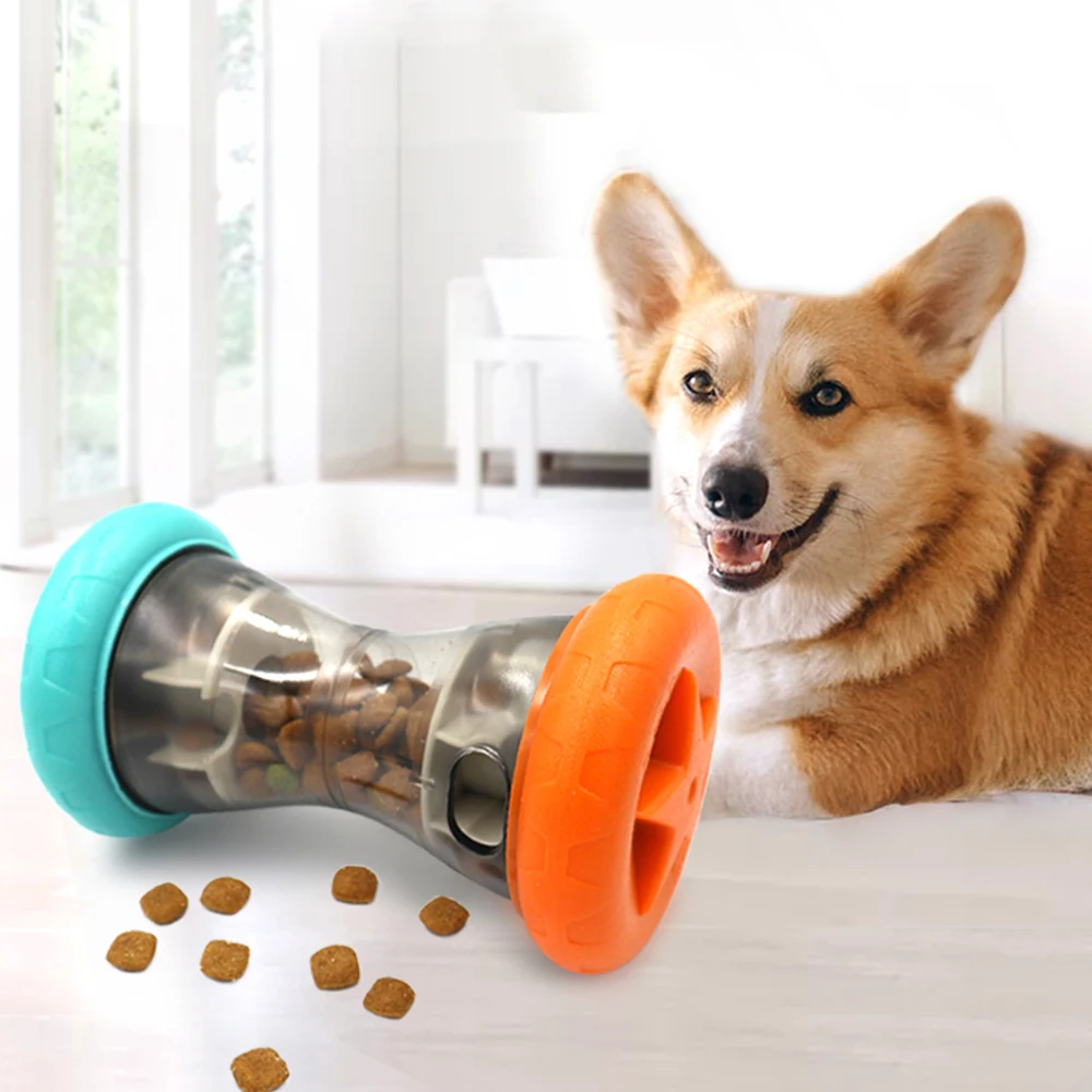 

Creative Dumbbell-Shaped Interactive Dog Toy Pet Chew Toy Food Leak Training Dog Molar Teeth Cleaning Toy Pet Training Supplies