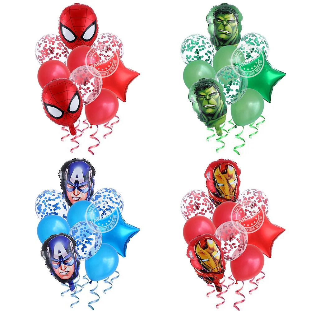 Человек паук фольги воздушный шар супер герой украшение для торта на день