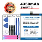 Аккумулятор LOSONCOER 4350 мАч Swift 2 для телефона Wileyfox Swift 2 2 Plus, батареи большой емкости SWB0116  в наличии