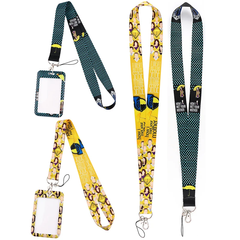 

Мультяшный шейный ремешок AD947 для ключей для тренажерного зала, многофункциональный ремешок с отделением для карт для ТВ-сериала