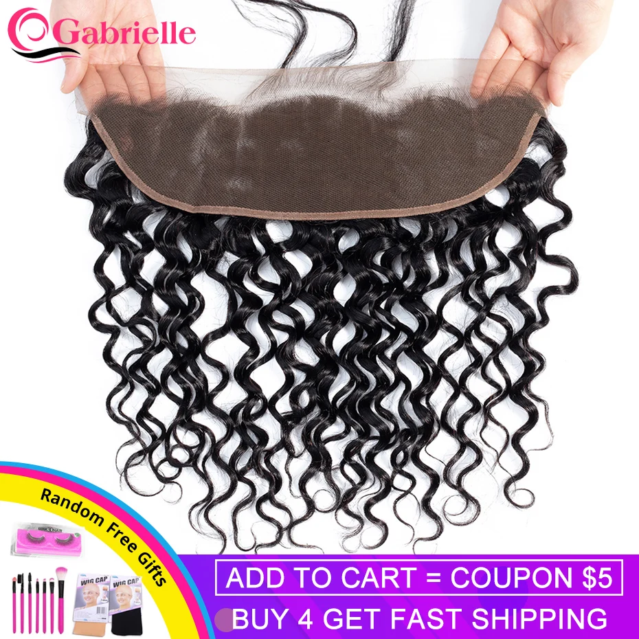 Бразильские волнистые волосы Gabrielle 13x4 Бесплатная часть натуральный цвет Remy