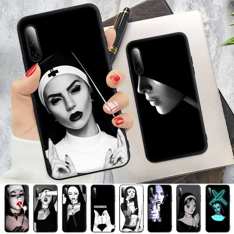 

Sister Nun Black Silicone Phone Cover For Honor 7A Pro 7C 10i 8A 8X 8S 8 9 10 20 Lite Case