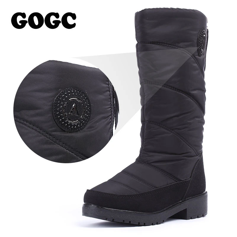 GOGC/теплая женская зимняя обувь Сапоги до колена Зимние сапоги на меху размера