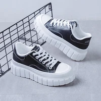 2021 autumn women casual shoes white flat platform shoes women thick bottom shoes outdoor breathable lace up female sneakers