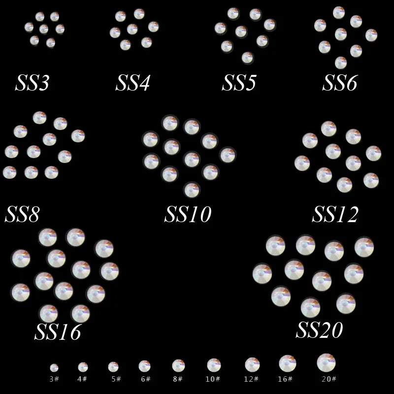 

Стразы для ногтей из хрустального стекла, смешанные размеры, украшения для ногтей, стразы для украшения ногтей, аксессуары для маникюра с бл...