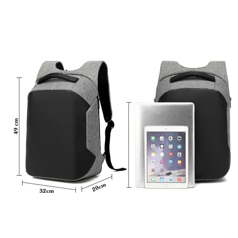 Мужской деловой рюкзак с защитой от кражи и USB-зарядкой водонепроницаемый