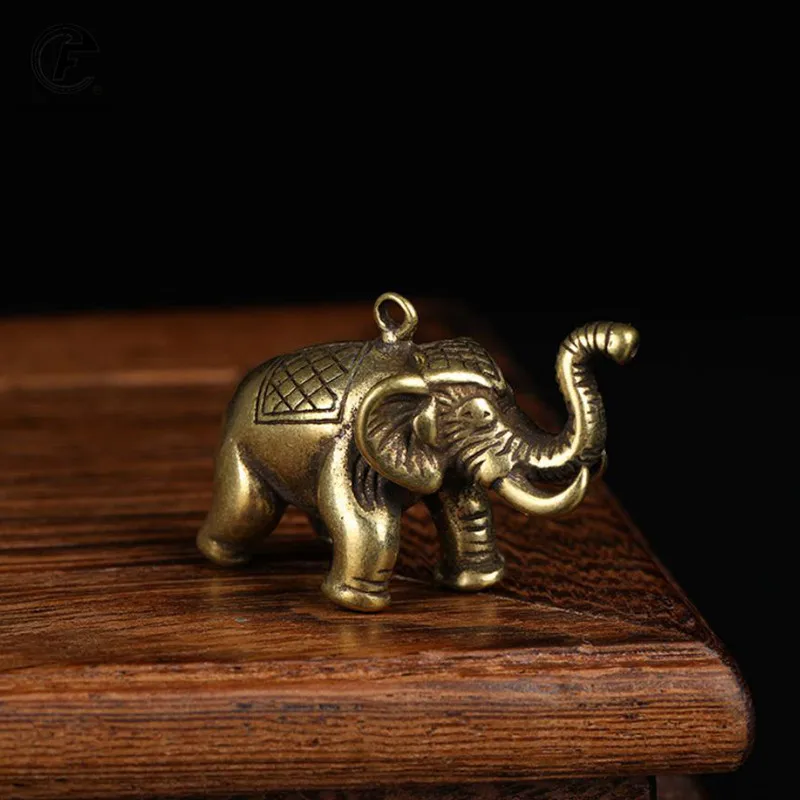 Мини милый латунный слон маленькая статуя рабочего стола крючки с именами