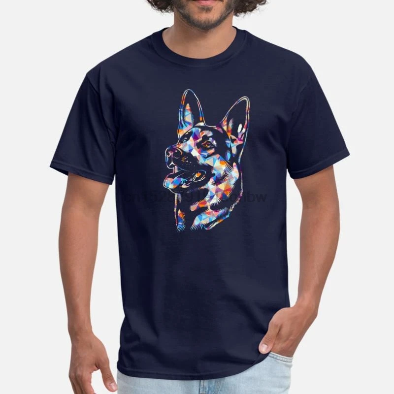 Новый стиль футболка австралийской овчарки для мужчин и женщин Мужская с круглым