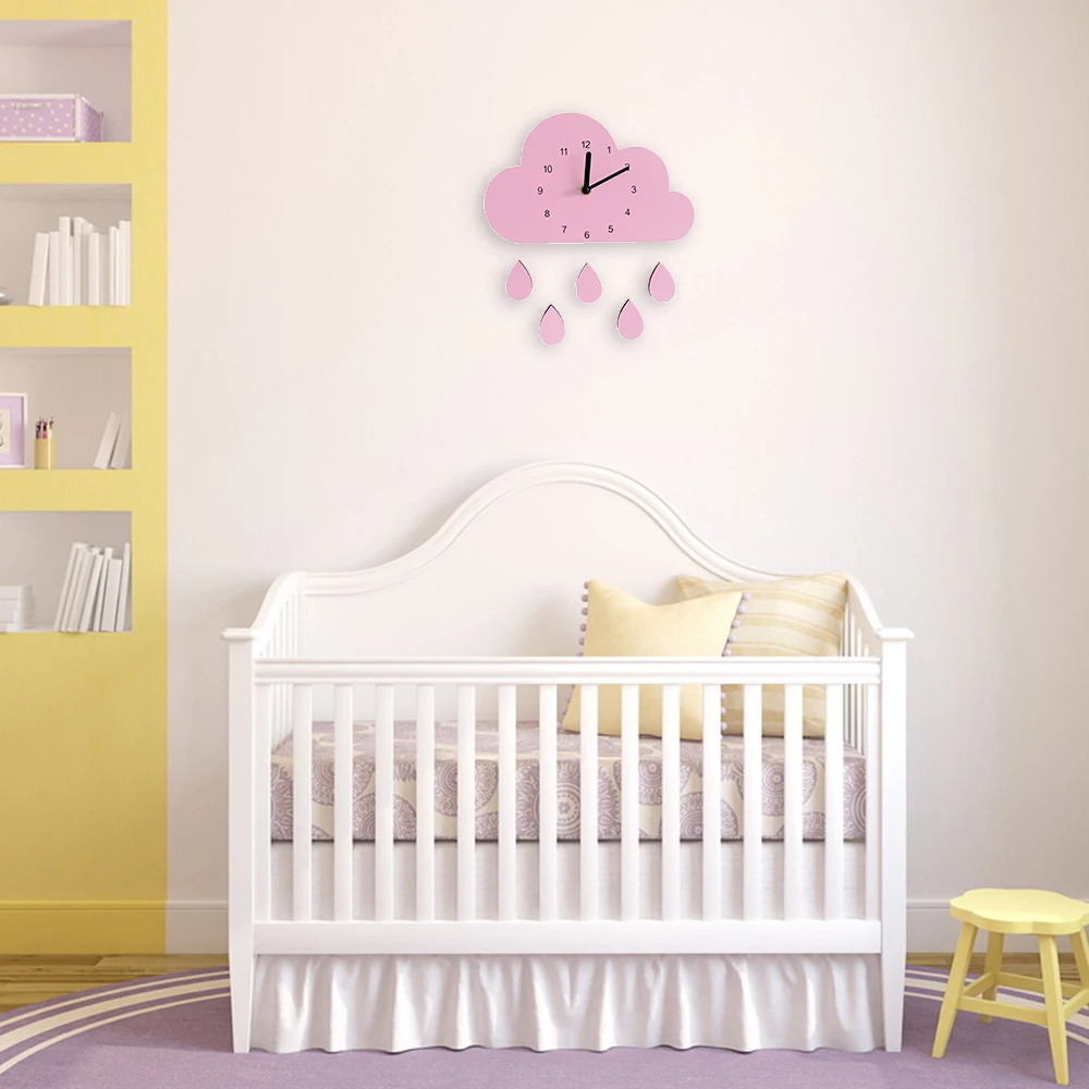 Распродажа настенные часы в скандинавском стиле деревянные форме облака