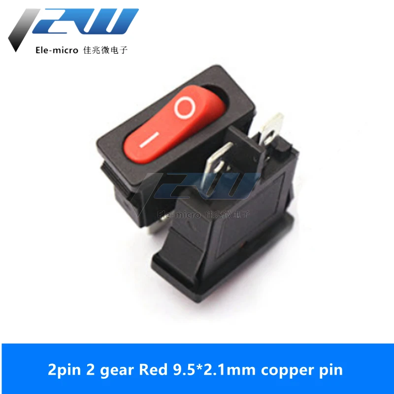 10PCS10x22mm KCD1-110 Black Super Thin Rocker Switch NO/OFF 2 Pin Small Instrument Power | Обустройство дома