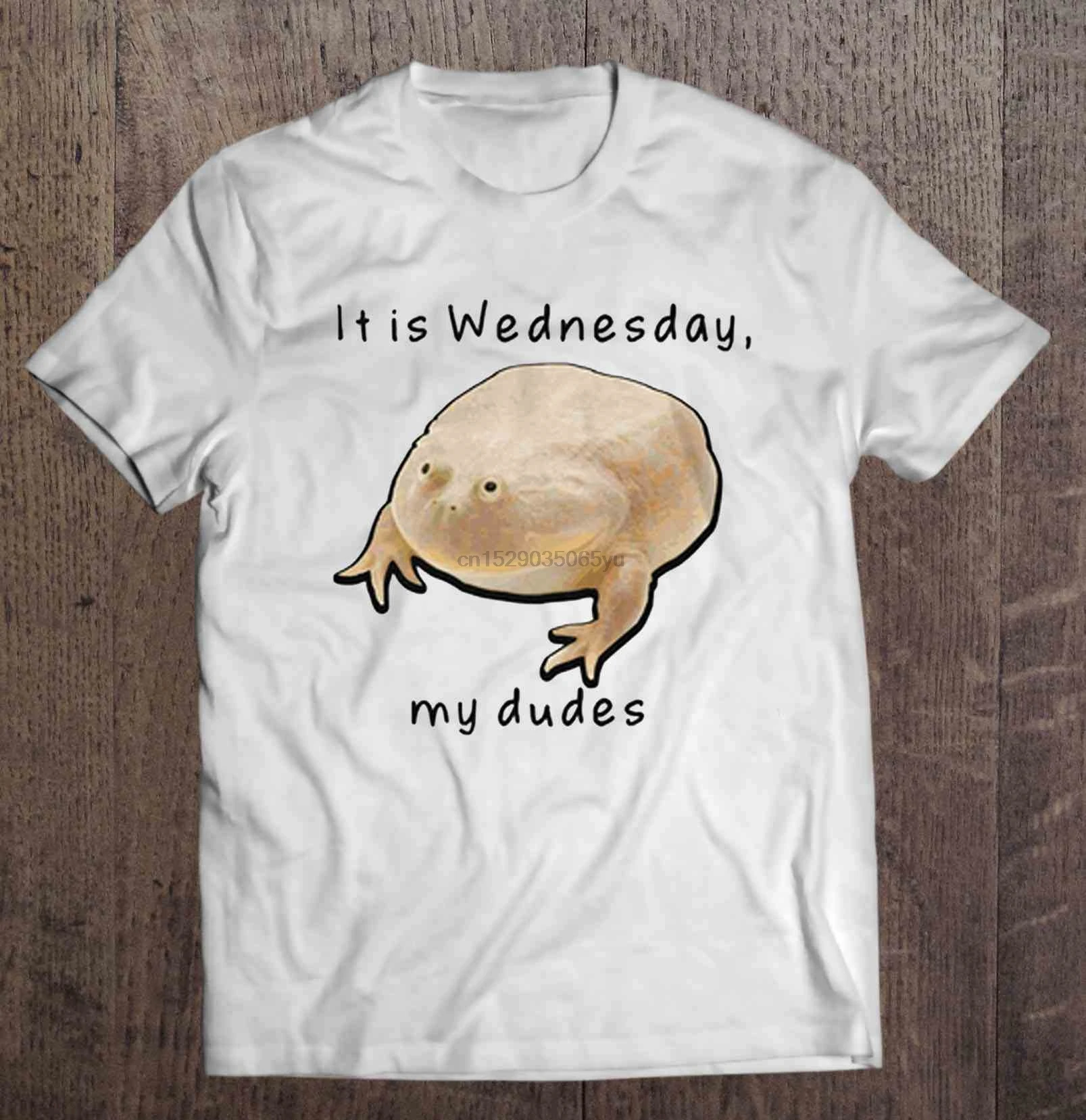 Мужская футболка белая женская и мужская с надписью It Is Medium My Dudes Frog|Мужские