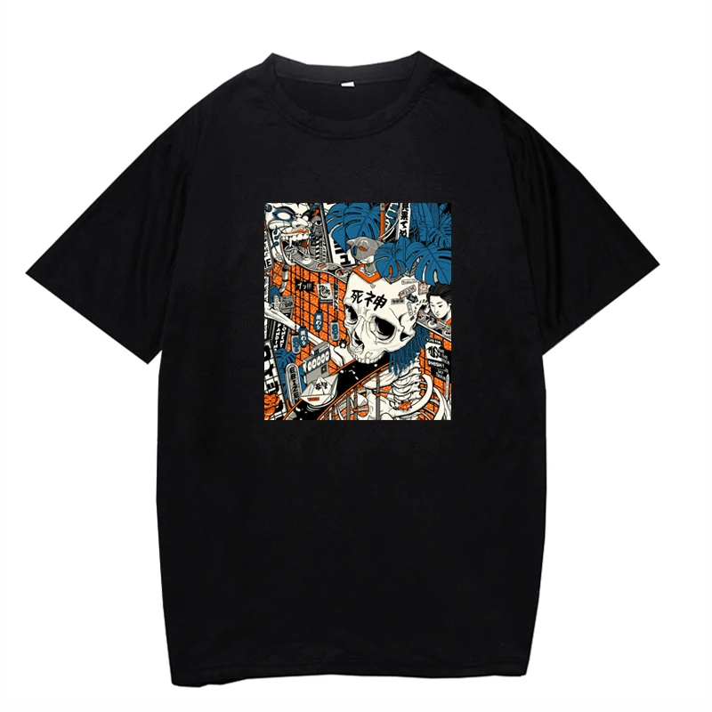 

Футболка мужская с коротким рукавом и круглым вырезом, в стиле Харадзюку