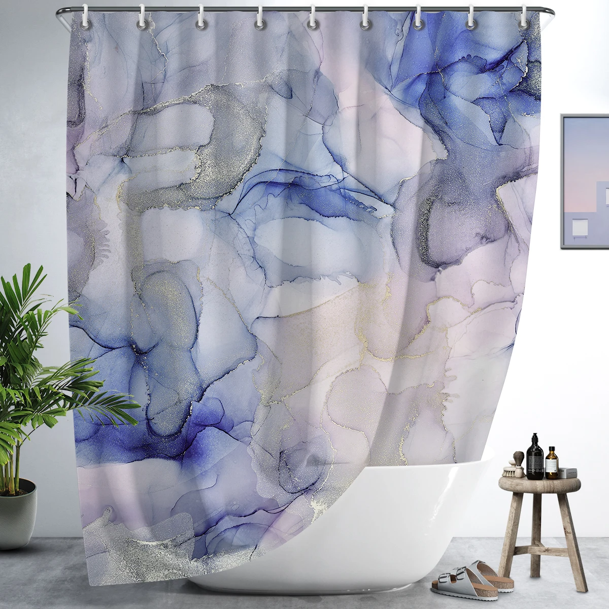 marble stain printed gary and white long shower curtain bathroom waterproof duschvorhang curtains with hooks bed bath and beyond free global shipping