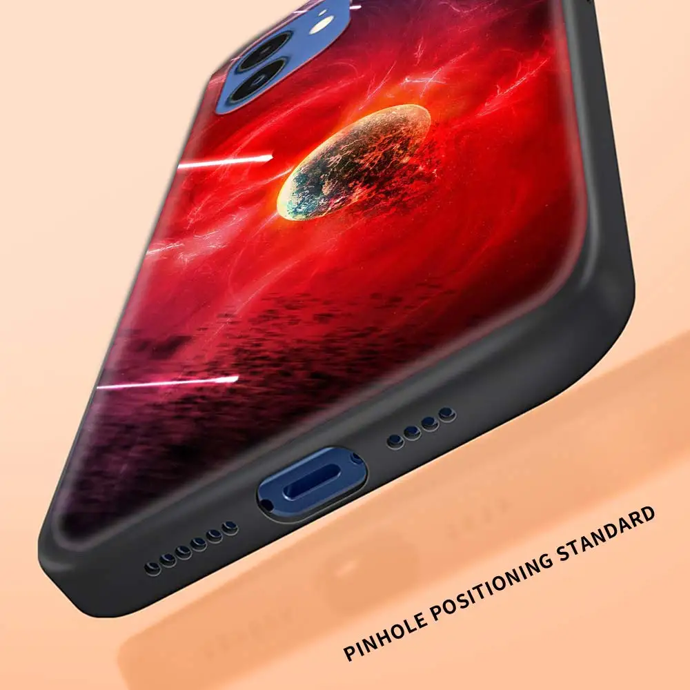 

Black Case for iPhone 7 8 SE 11 12 Pro Max 2020 Plus X XR XS MAX 12 Mini Silicone Phone Coque Fundas Starry Sky