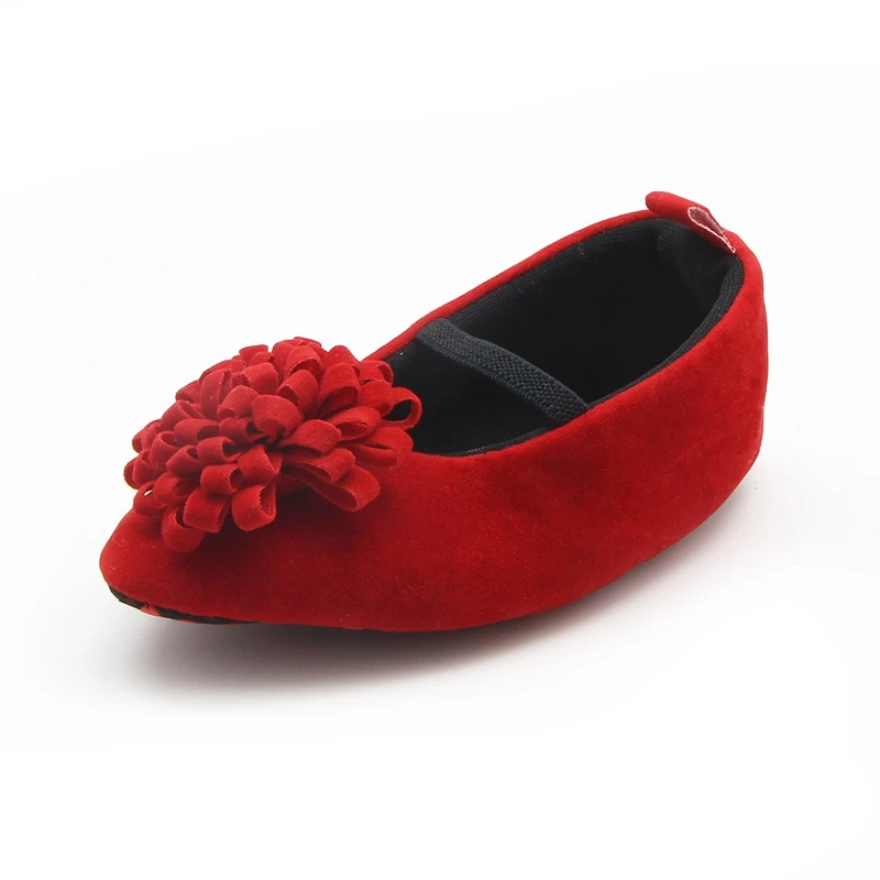 

Cute Baby Girls Shoes Pointed Stamens Bow Leather Frist Walkers Soft Soled Non-slip Footwear Crib Prewalkers