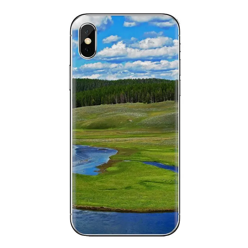 TPU Transparent Case Covers For Huawei Nova 2 3 2i 3i Y6 Y7 Y9 Prime Pro GR3 GR5 2017 2018 2019 Y5II Y6II Green forest and river |
