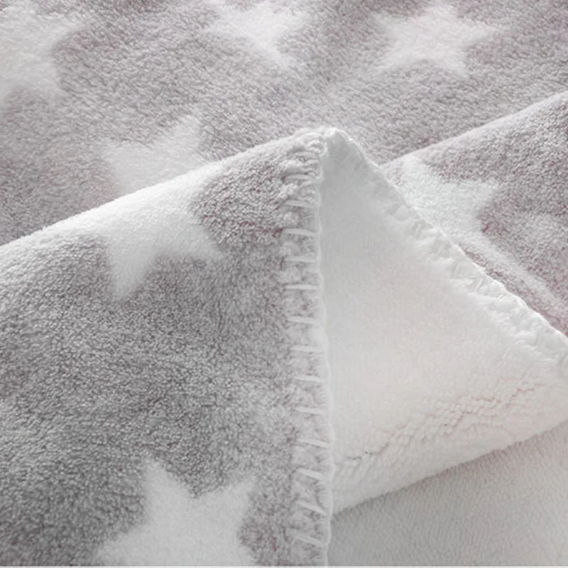 DIDIHOU 1 шт. Двухслойное одеяло с принтом звезд для мужчин детское плюшевое малышей