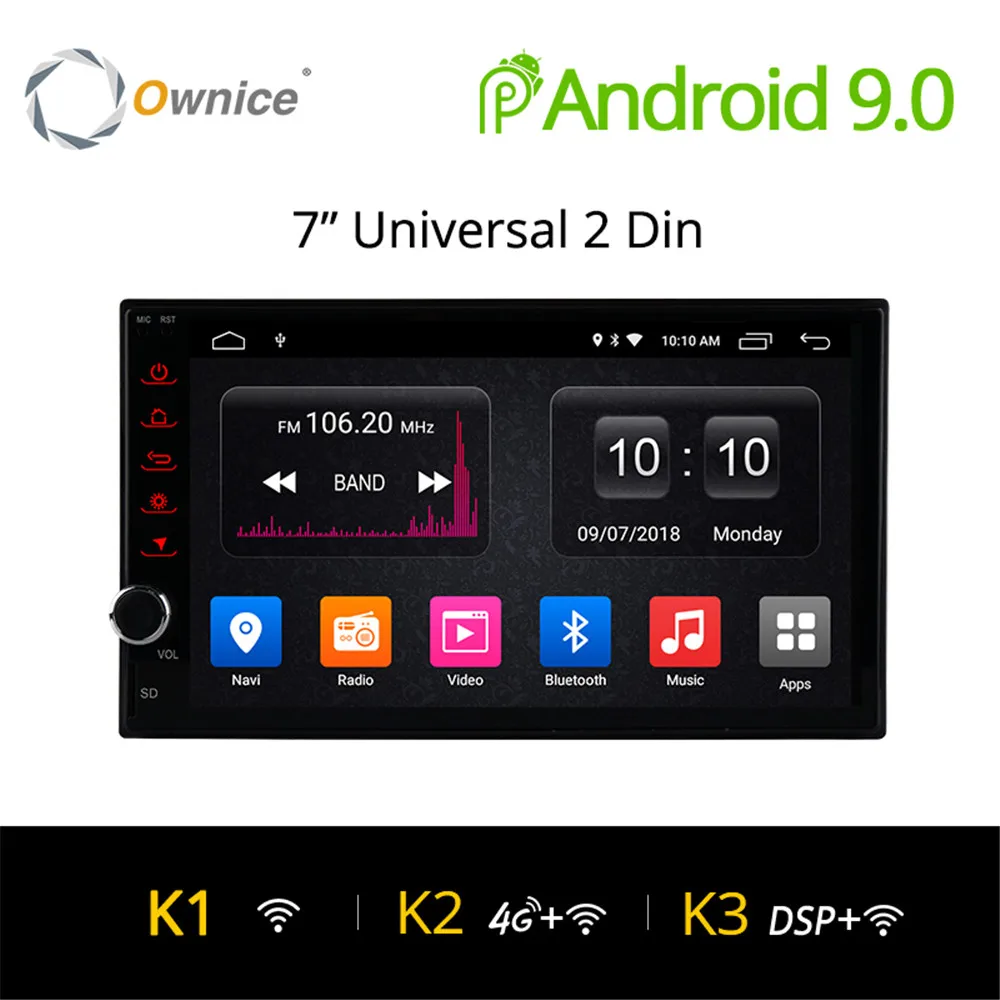 Ownice K3 Android 9 0 4 ядра 2 Гб ОЗУ 16 ПЗУ поддержка 4G LTE SIM сеть автомобиля GPS din