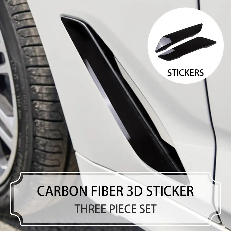 

For BMW 5 Series G30 2018 2PCS Glossy Black Side Wing Air Flow Fender Grill Outlet Intake Vent Trim