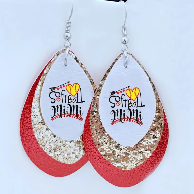 Трехслойные серьги из искусственной кожи для мамы подарок 2021 | Украшения и