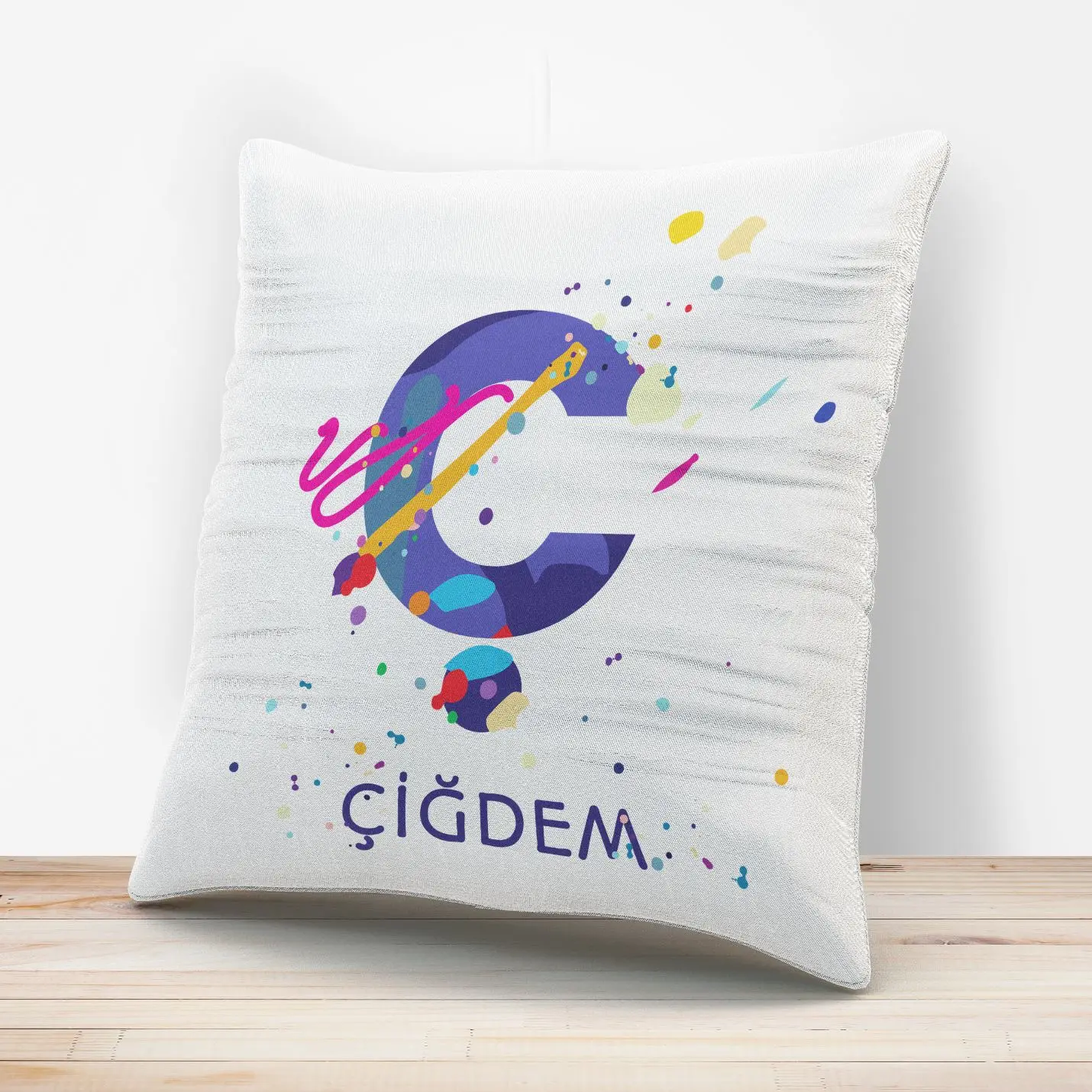 

Custom Design Name Printed Pillow Case-O